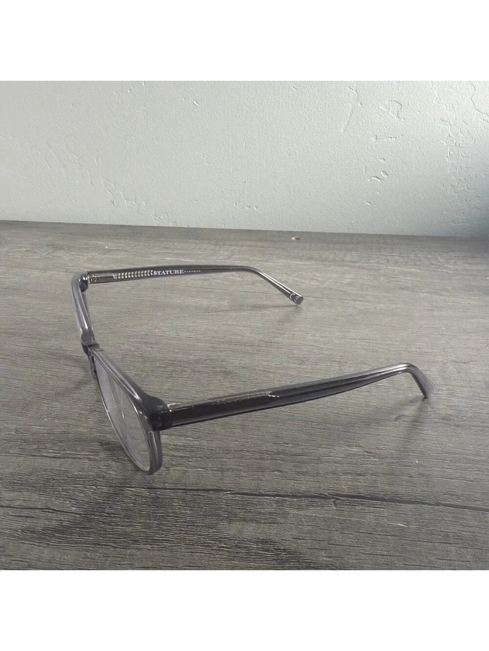 Stature Eyewear Eyeglasses 210 Round Grey Translucent FRAMES ONLY 55-22-150